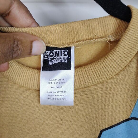 Sonic The Hedgehog Pants And Sweatshirt Set Kids Size 5 Tan - Picture 5 of 7